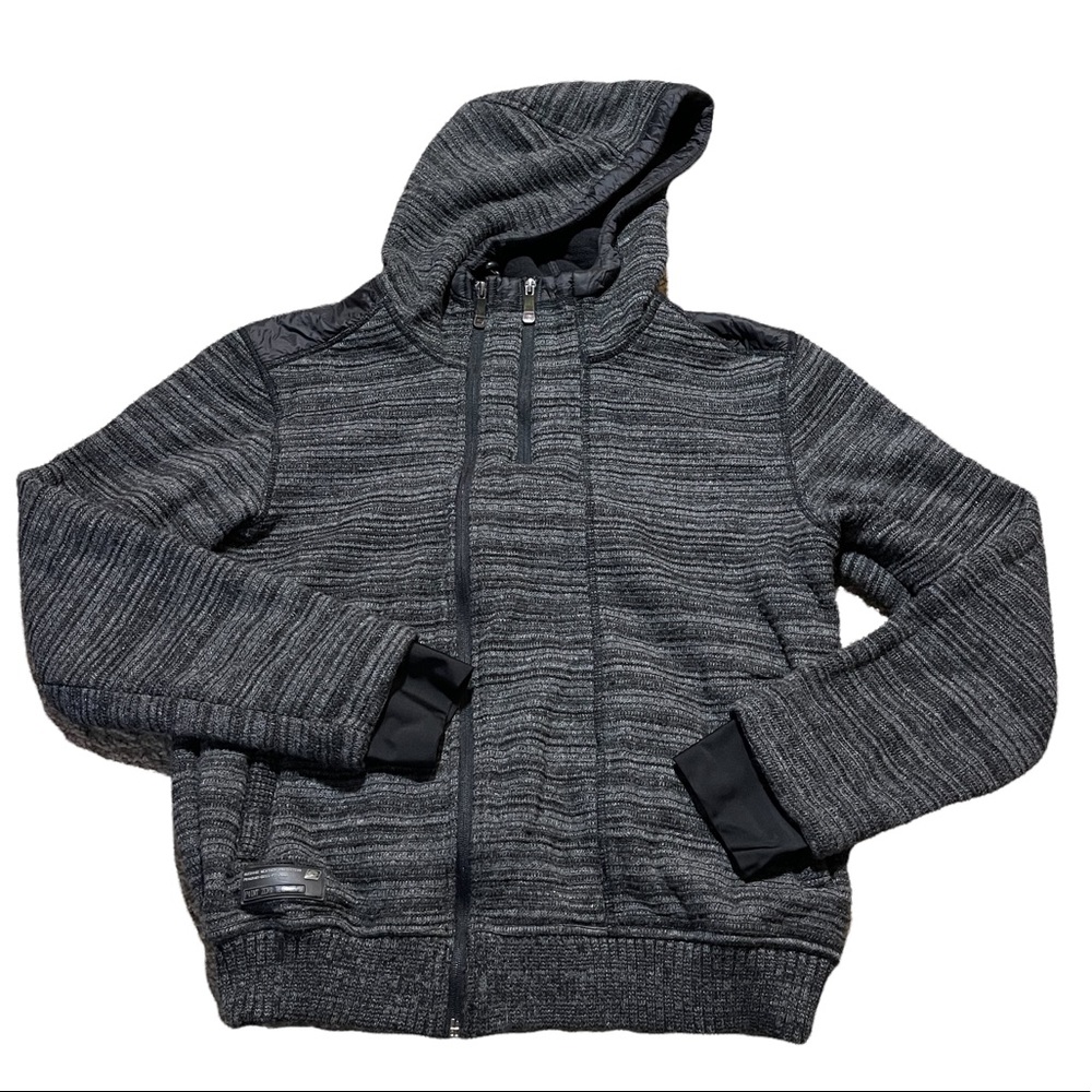 POINT ZERO Black Label Mens Gray Knit Sweater Small